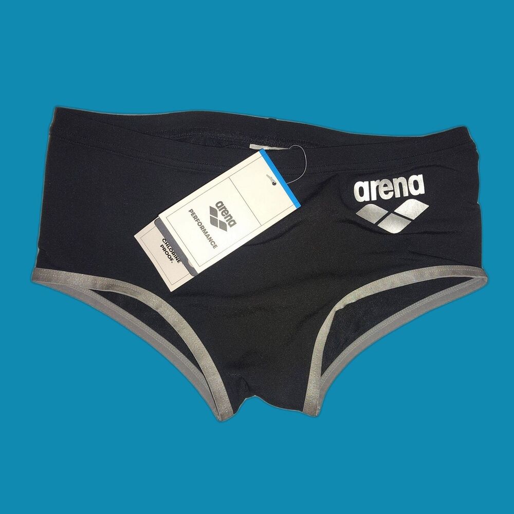 NWT ARENA One Big Logo Low-Waist Swim Short US Size 26 MaxLife Athletic Training